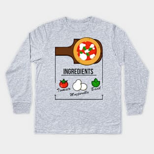 Margherita Pizza Kids Long Sleeve T-Shirt